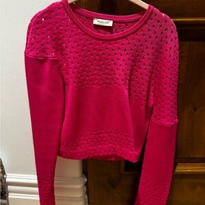 Mugler Vibrant Pink Perforated Top